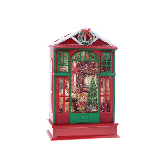 26cm Red snowglobe house  1/6