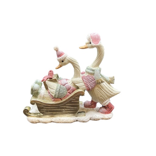 13cm Goose on sleigh  2/24
