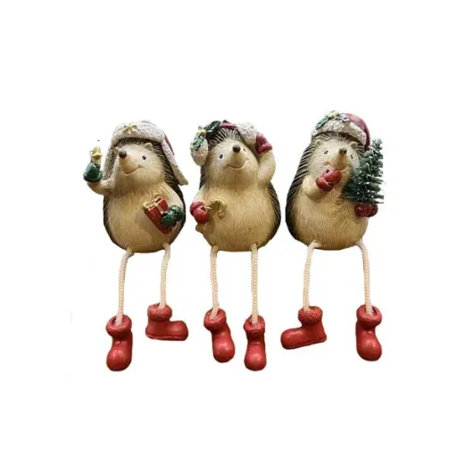 3Asst. 7cm Hedgehog sitting on shelf  12/192