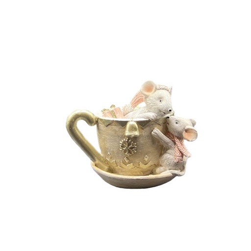 8cm Mice in tea cup  4/72
