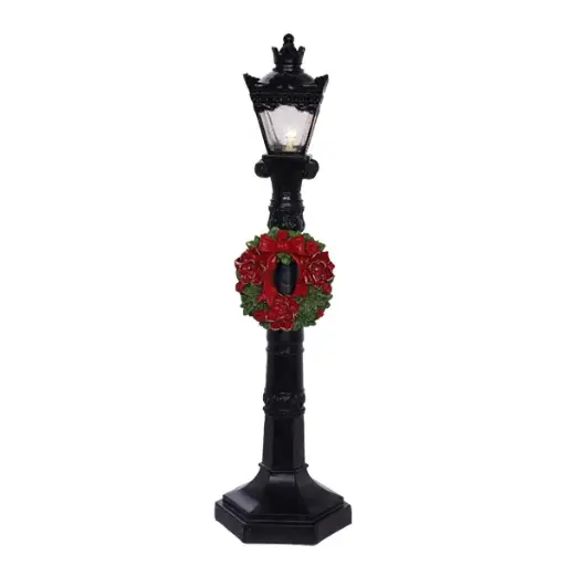 37cm Black lamp post w/light  1/6