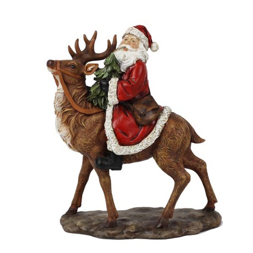 30cm Santa with deer  1/4