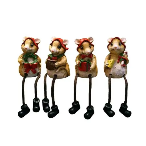 4Asst. 8cm Mouse sitting on shelf  12/144
