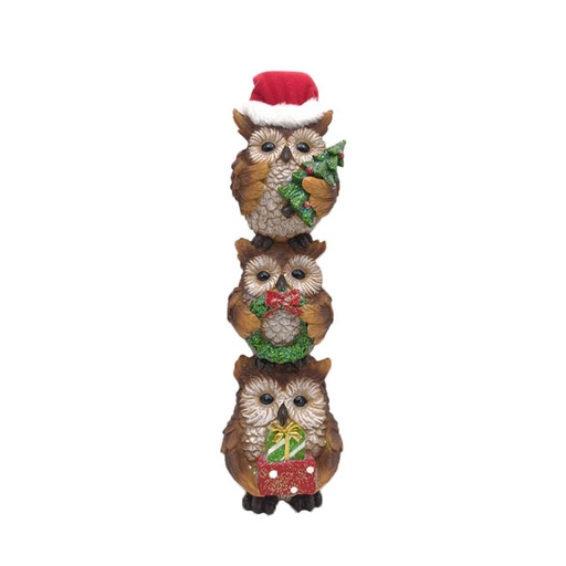 31cm 3 Owls on top of each other  1/12