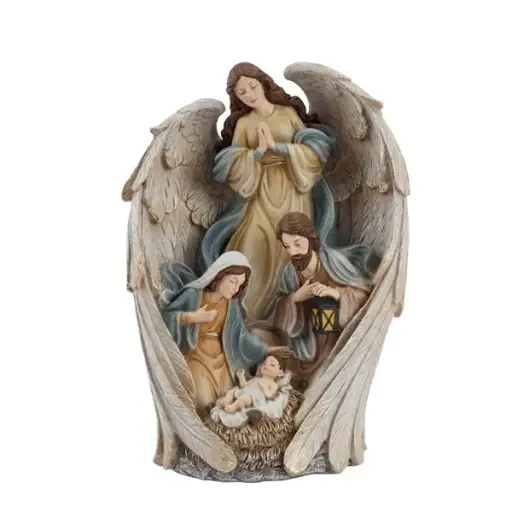 31cm Holy family w/angel  1/4