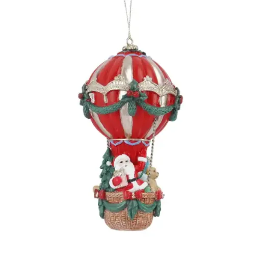 14cm Santa in balloon ornament  6/48