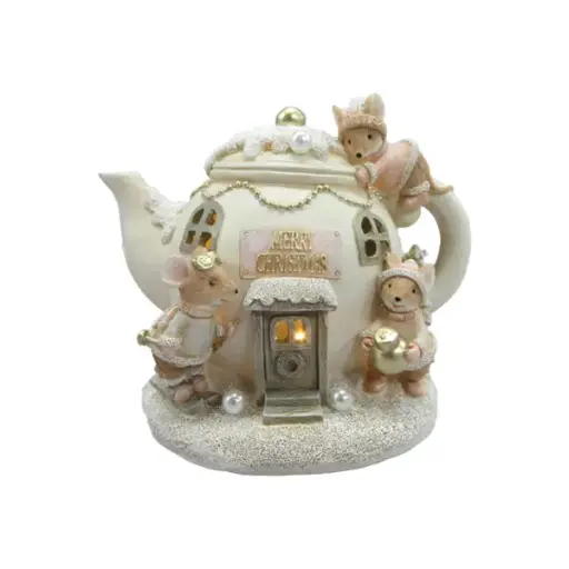 12cm Teapot house w/light 1/24