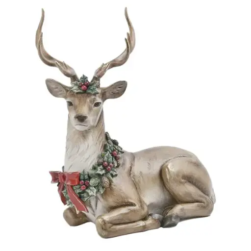 41cm Woodland sitting deer  1/1