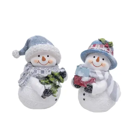 13cm 2Asst. Snowman w/hat 12/36