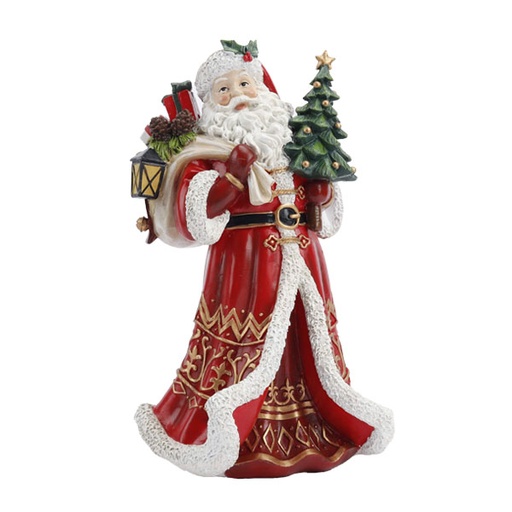30cm Red Santa with tree  1/4