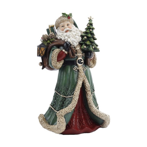 30cm Green Santa with tree  1/4