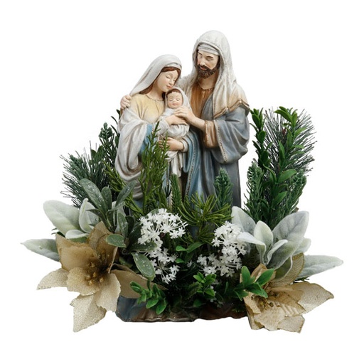30cm Holy family with flowers  1/4