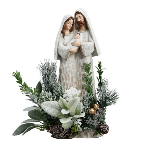 33cm Holy family with flowers  1/4