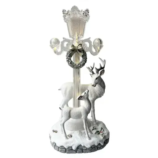 39cm Acrylic lamp post with reindeer w/light  1/6