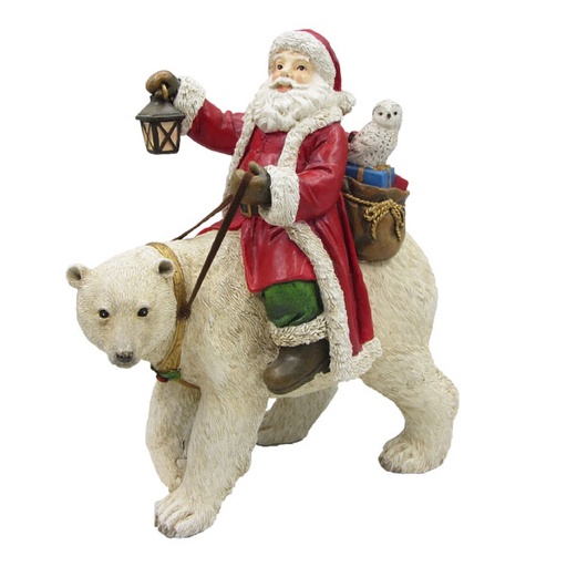 25cm Santa on polar bear  1/6