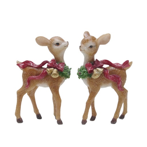 2Asst. 16cm Christmas deer  4/16