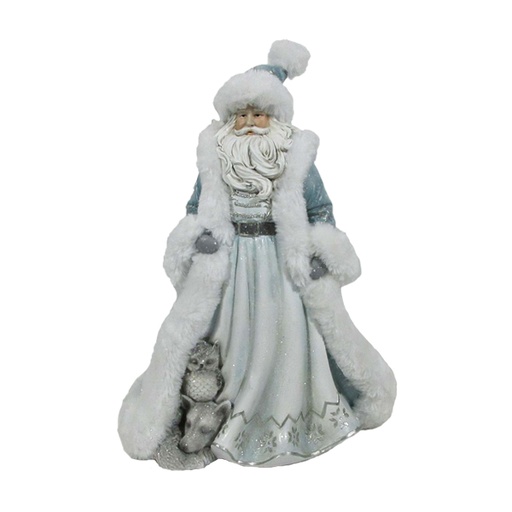 33cm Light blue Santa w/animals  1/2